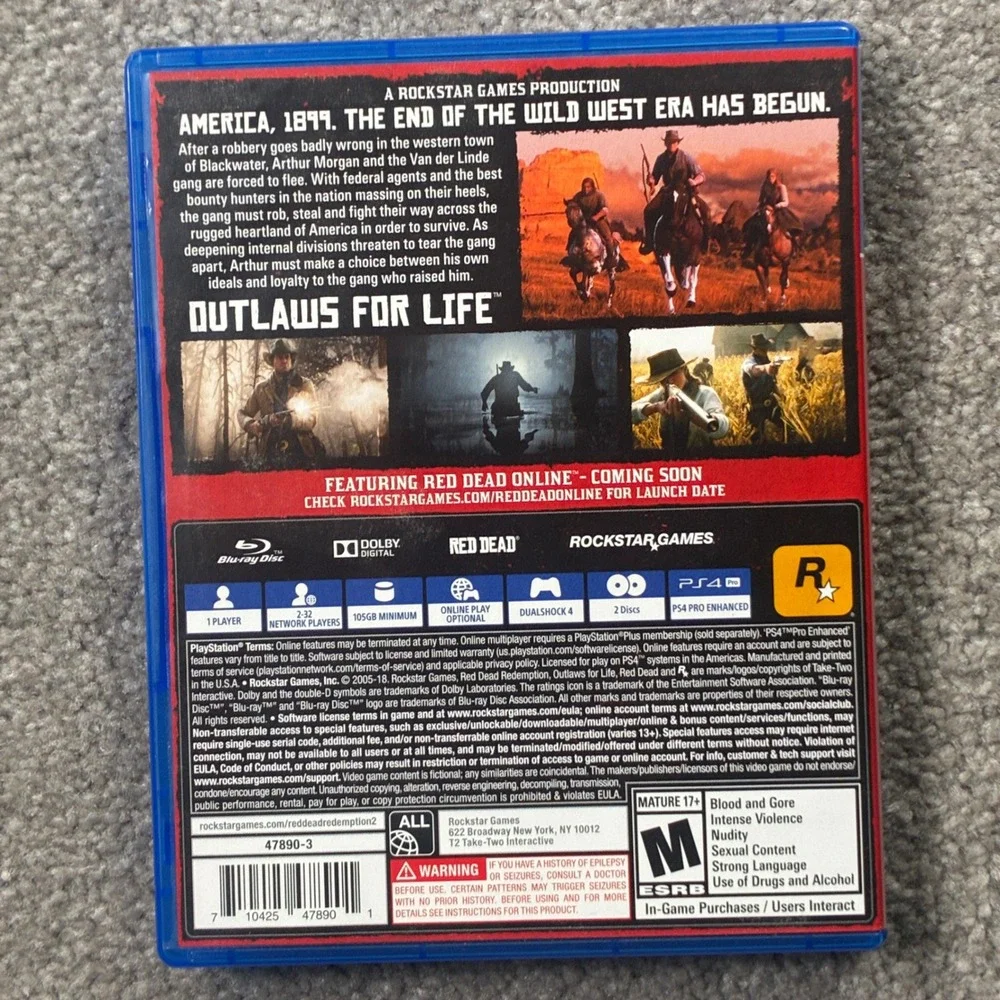 Rockstar Games Red Dead Redemption II PS4 2-Disc Action Adventure
